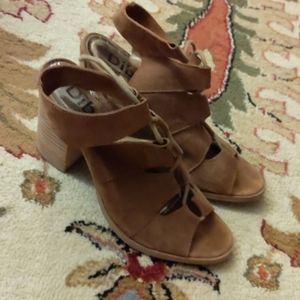Diba Cognac Kyra suede lace up heel